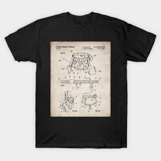 Climbing Equipment Patent - Climbing Fan Outdoors Hiking Art - Antique T-Shirt